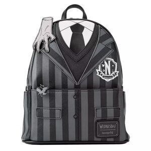Wednesday Adams Nevermore Cosplay Mini Backpack Loungefly **NEW WITH TAGS**